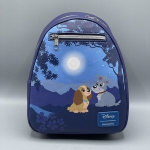 Loungefly Disney LADY AND THE TRAMP MOONLIGHT STROLL MINI BACKPACK NWT Bag